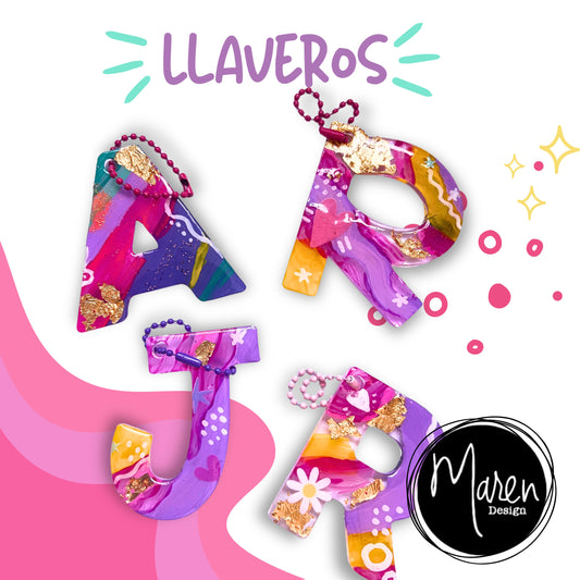 Llaveros de Letras